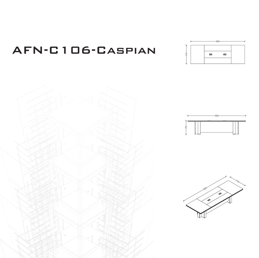 میز کنفرانس Caspian
