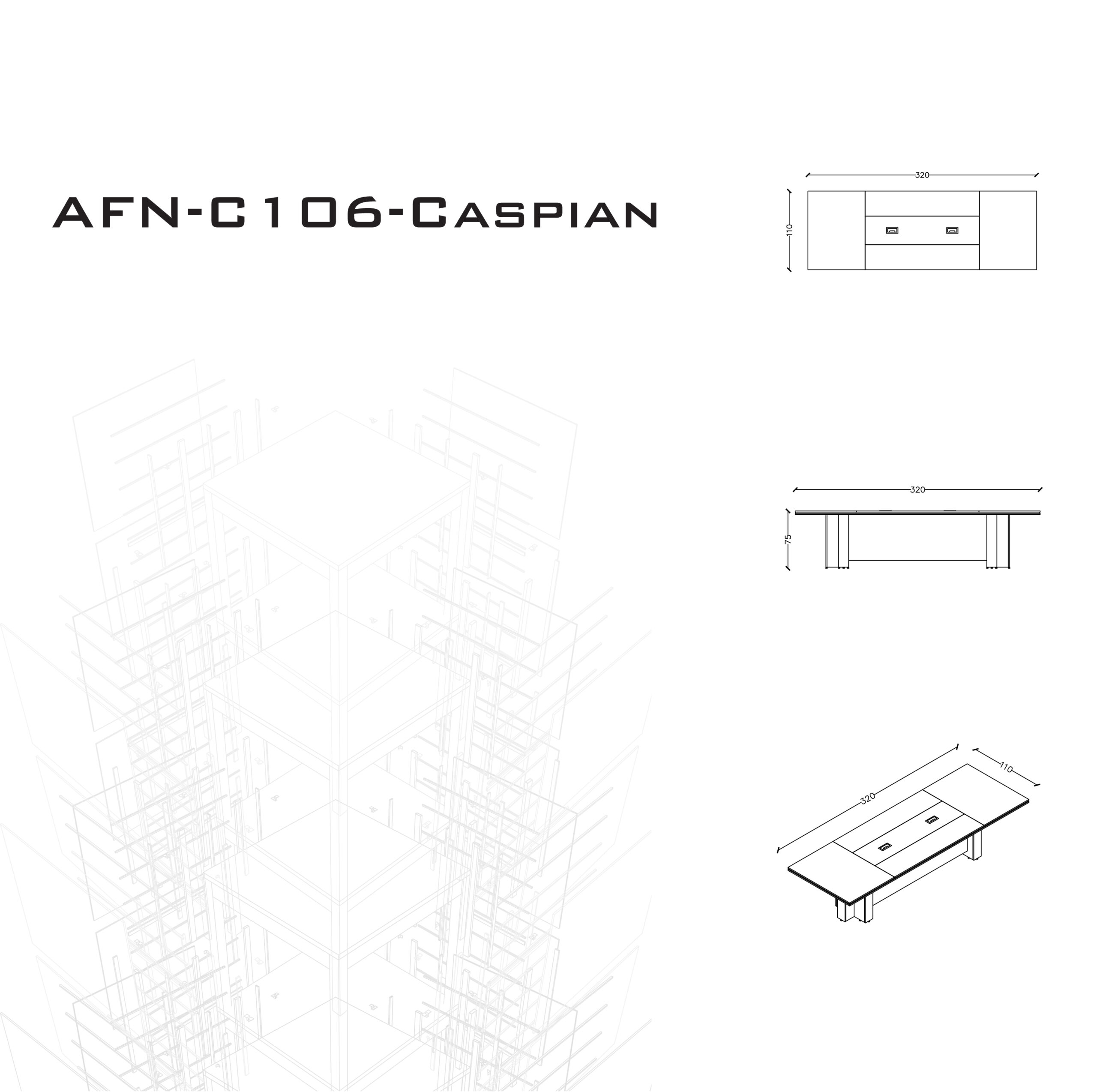 میز کنفرانس Caspian