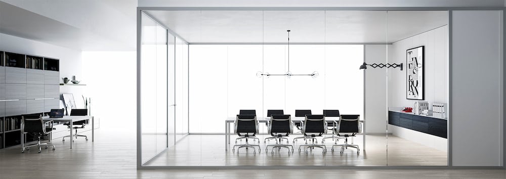 پارتیشن فریم لس شیشه ای